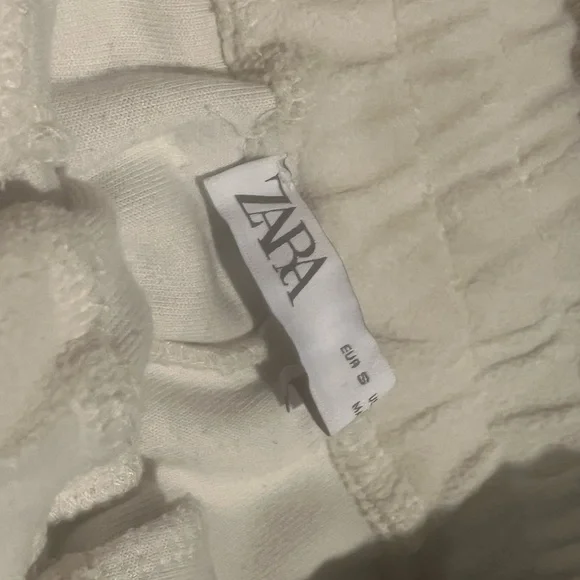 Zara Men’s Small Sweatpants Cream Running Workout Fall Winter Holidays Pants. - Picture 10 of 11